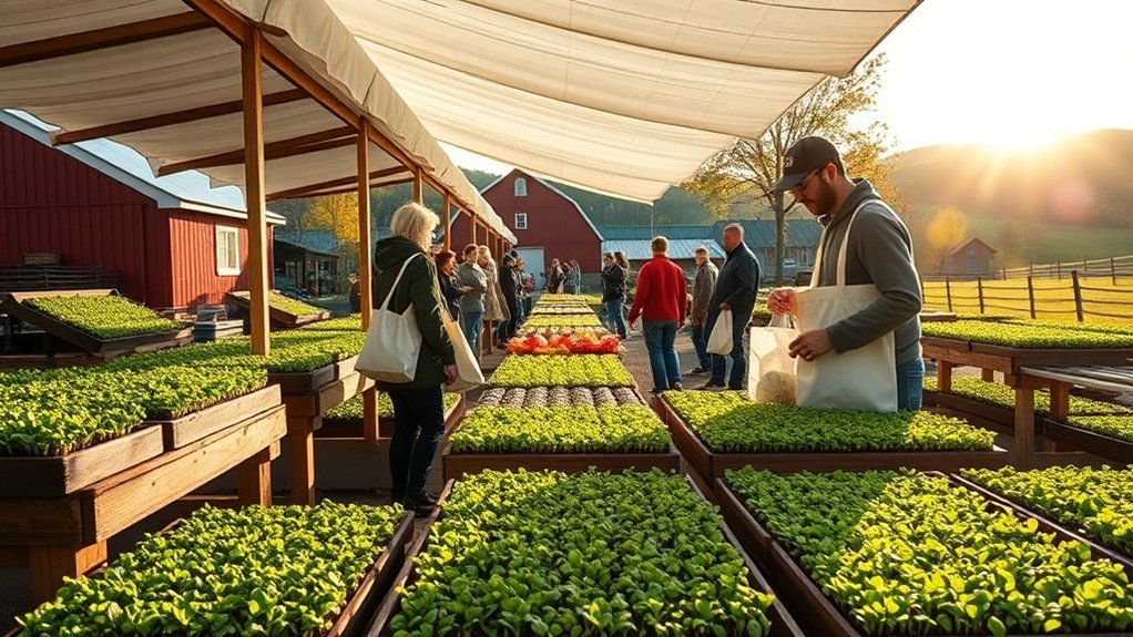 vermont farmers market setup