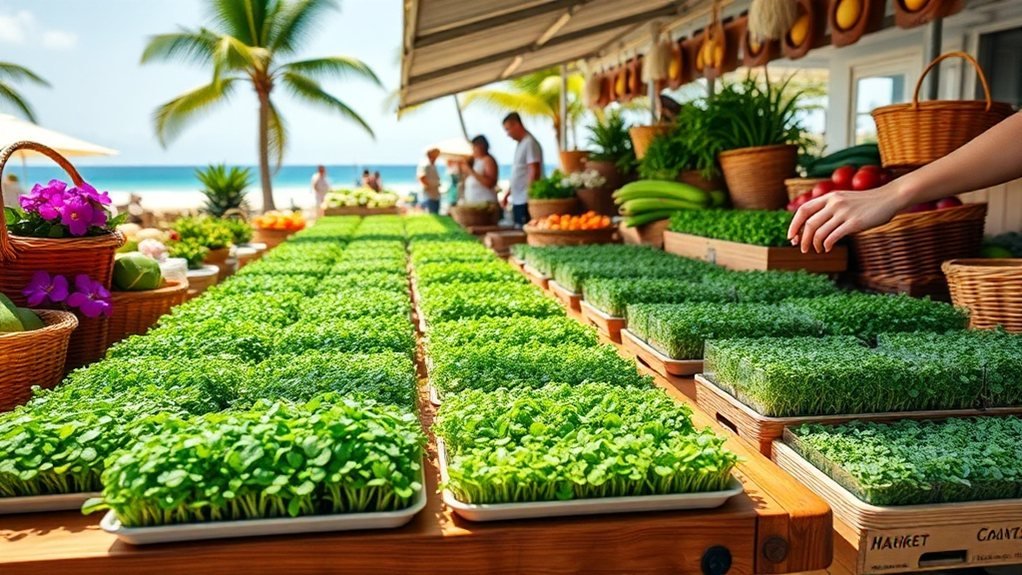 year round hawaiian microgreens markets