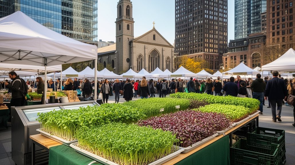 ideal lunchtime microgreens market
