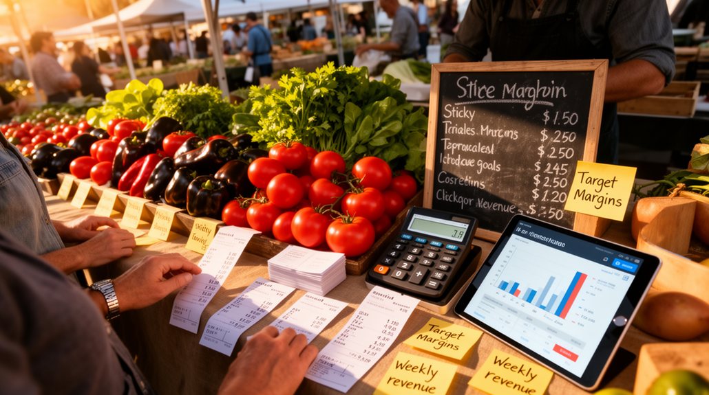 calculate target margin weekly revenue