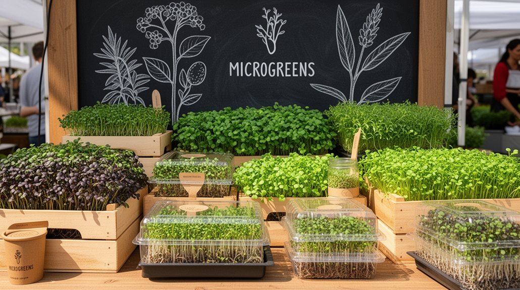 spicy sunflower microgreen salad